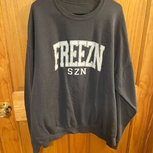 Gildan Black Sweatshirt with White Print